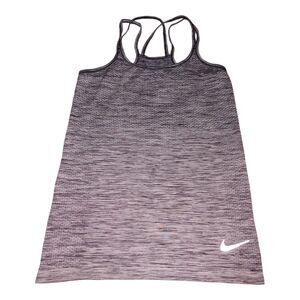 The Nike Tee Athletic Cut Gray & Black Reflective Tank Top Women's Size XS